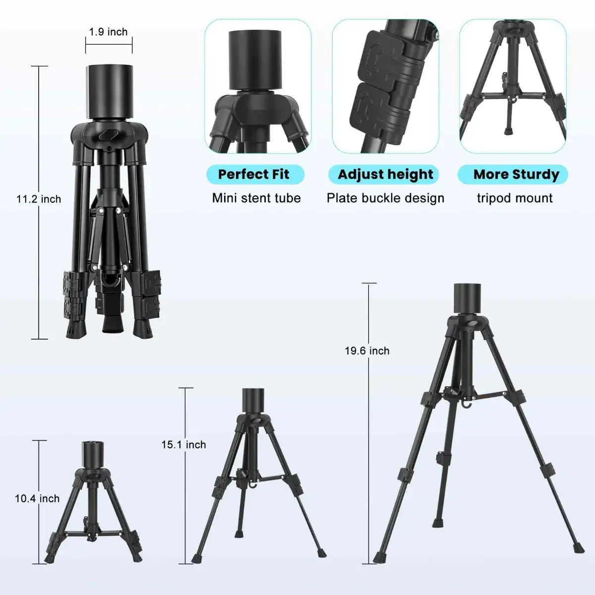 Starlink Mini Tripod Mount Height Adjustable Lightweight Tripod with Aluminum Adapter Compatible with Starlink Mini Satellite Suitable for Outdoor Camping RV Travel - Image 4